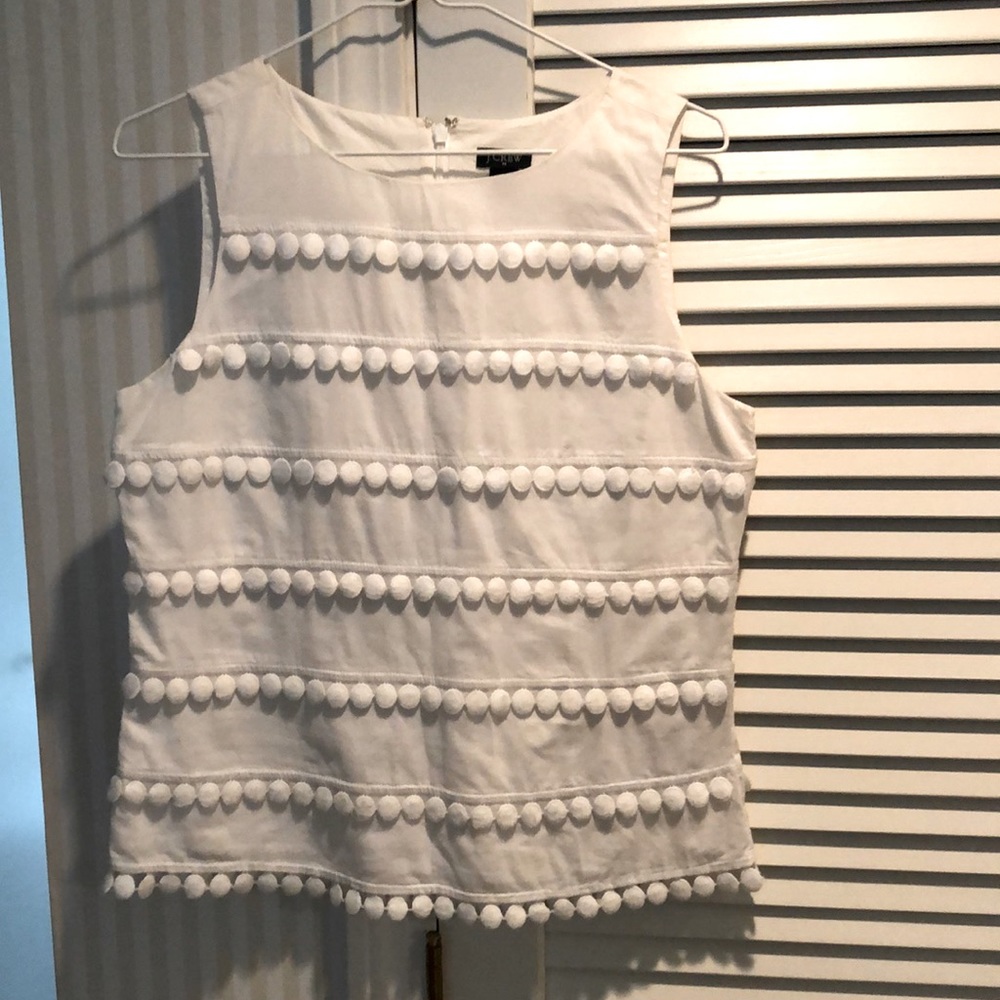 White embellished J Crew top